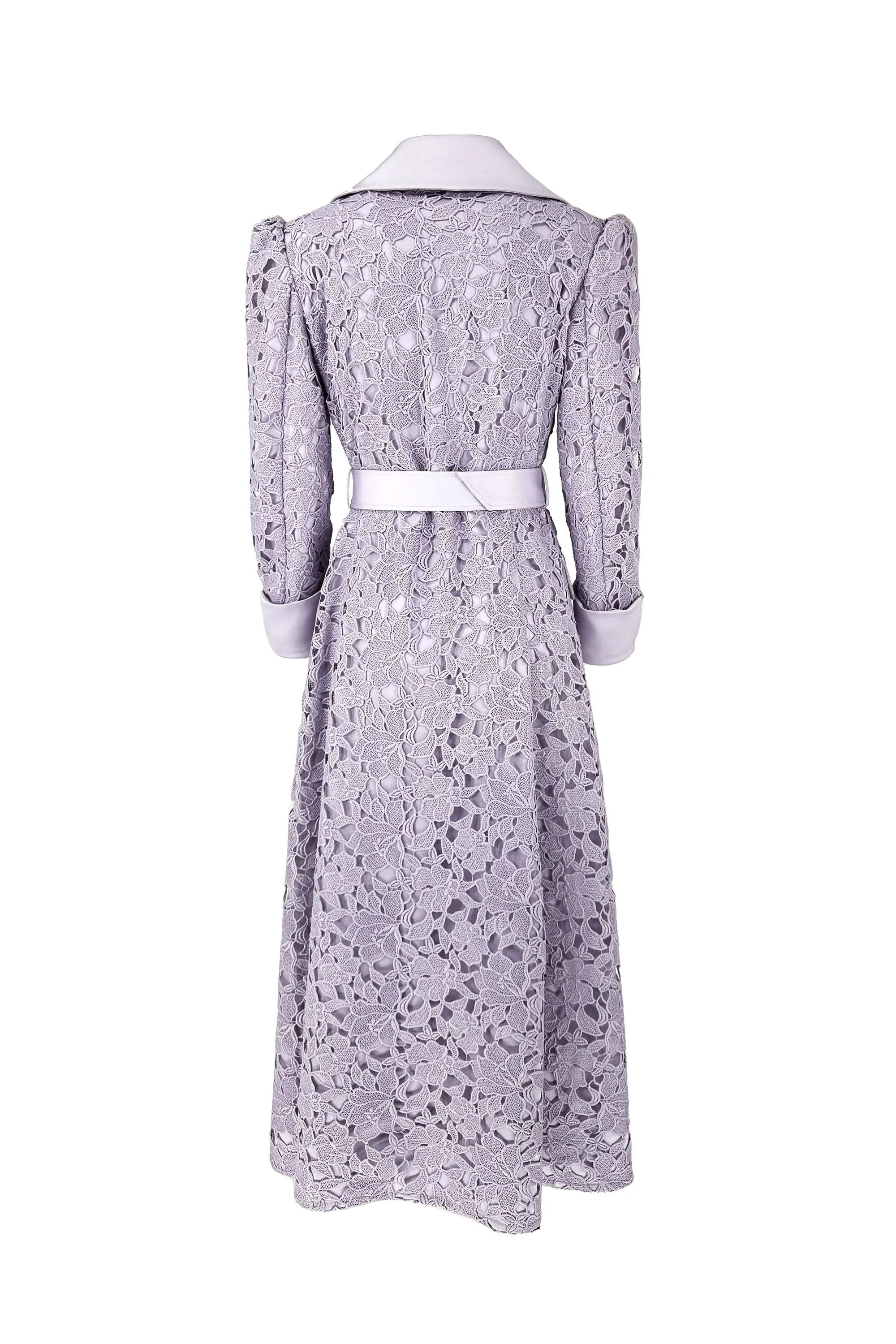 Lace Trench Coat with Belted Waist ULA